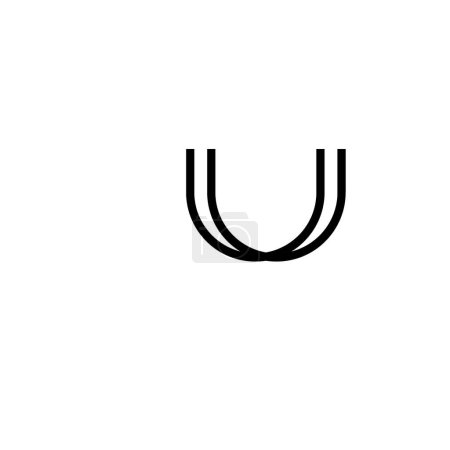 Lettres minimes UU Logo Design