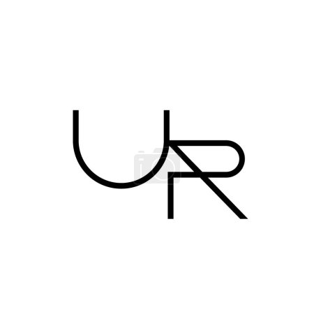 Lettres minimales UR Logo Design