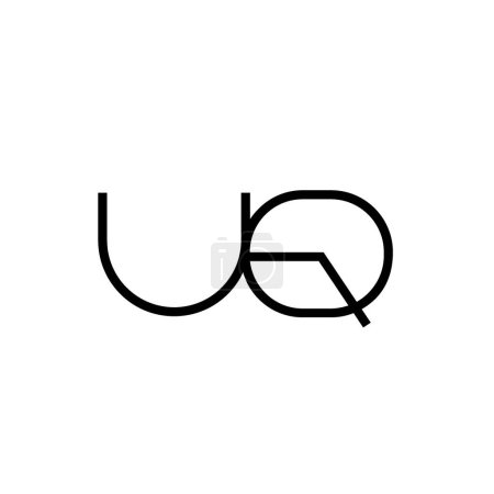 Lettres minimales Conception du logo UQ
