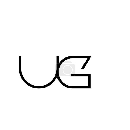 Letras mínimas Diseño de Logo UG