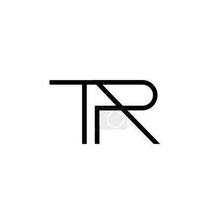 Minimale Buchstaben TR Logo Design
