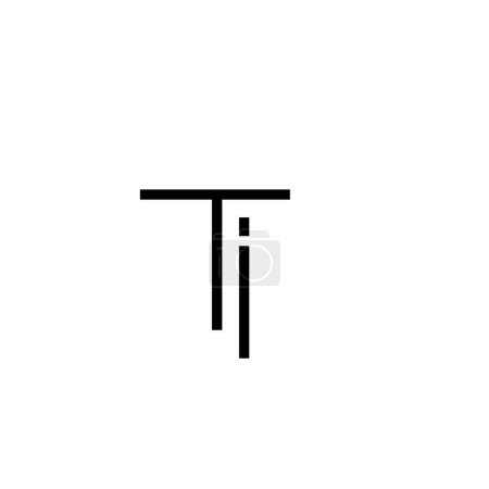 Minimale Buchstaben TI Logo Design