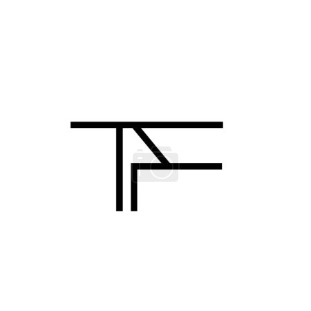 Téléchargez les illustrations : Lettres minimales TF Logo Design - en licence libre de droit