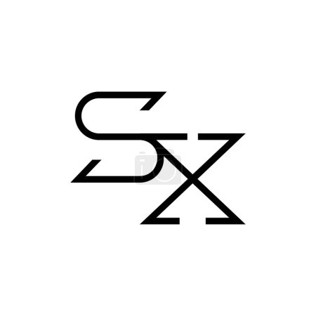 Minimal Letters SX Logo Design