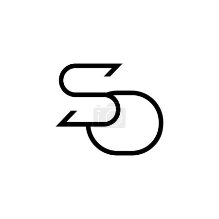 Minimal Letters SO Logo Design