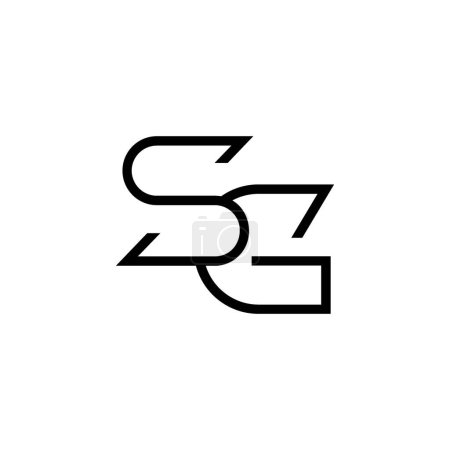 Minimale Buchstaben SG Logo Design