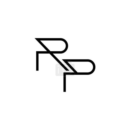 Minimal Letters RP Logo Design