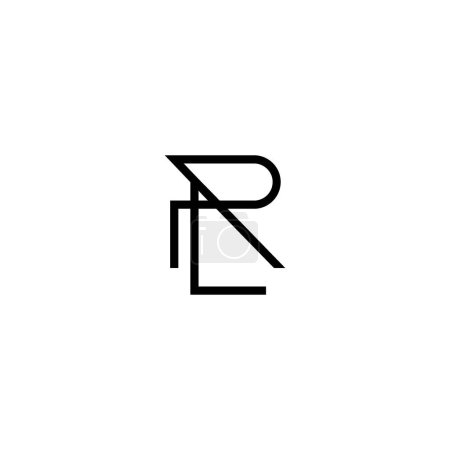 Minimale Buchstaben RL Logo Design