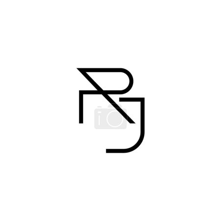 Minimale Buchstaben RJ Logo Design