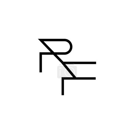 Letras mínimas Diseño de Logo RF