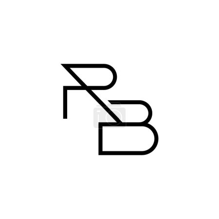 Minimale Buchstaben RB Logo Design