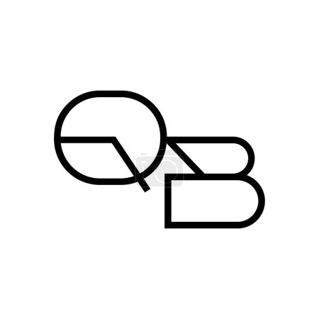Letras mínimas QB Logo Design