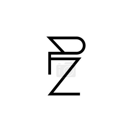 Minimal Letters PZ Logo Design