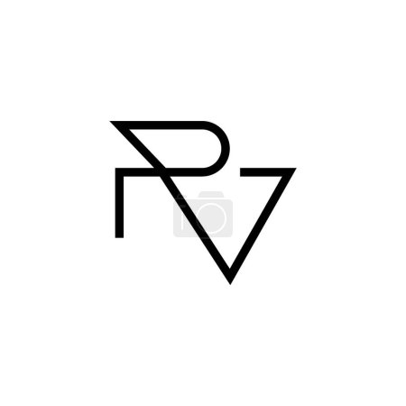 Minimal Letters PV Logo Design
