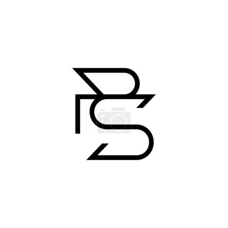 Minimale Buchstaben PS Logo Design