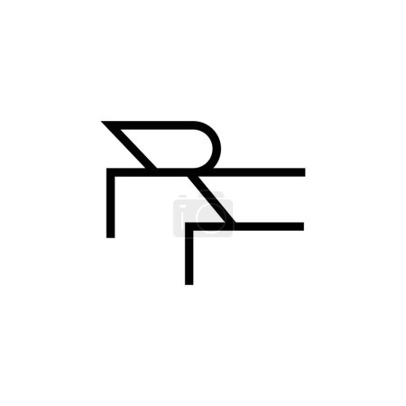Minimale Buchstaben PF Logo Design