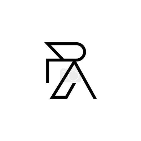 Minimale Buchstaben PA Logo Design
