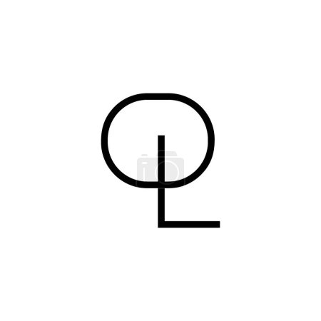 Minimale Buchstaben OL Logo Design