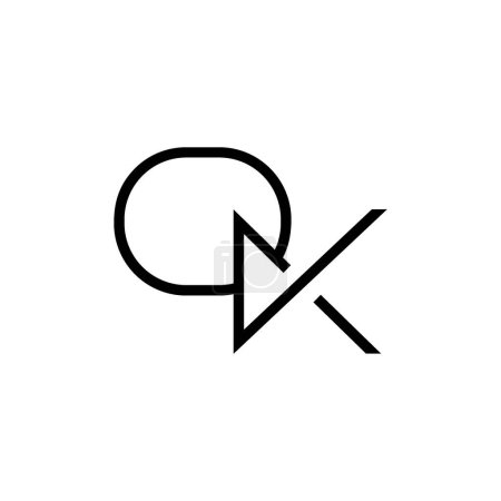 Lettres minimales OK Logo Design