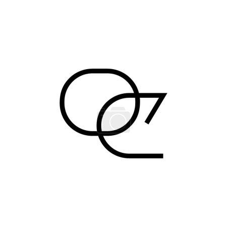 Minimale Buchstaben OC Logo Design