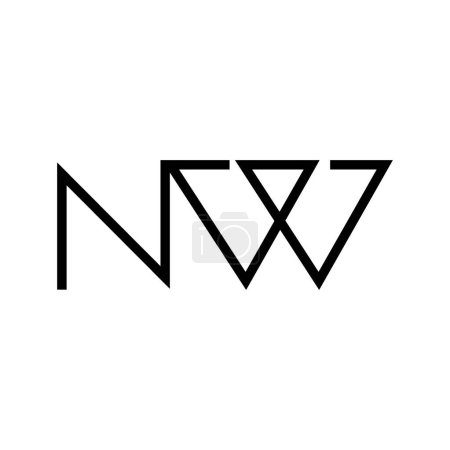Minimal Letters NW Logo Design