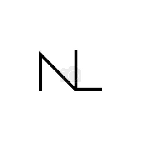 Minimale Buchstaben NL Logo Design