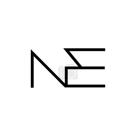 Minimal Letters NE Logo Design