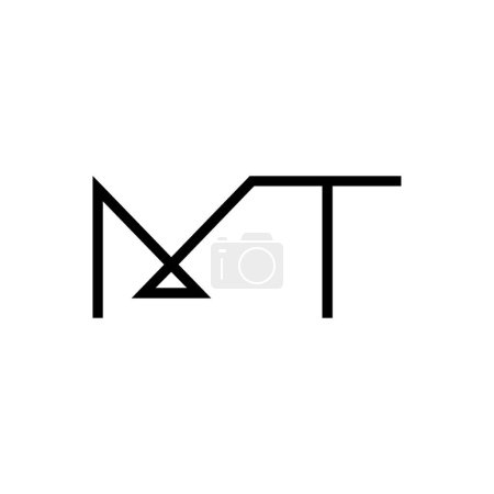 Minimale Buchstaben MT Logo Design