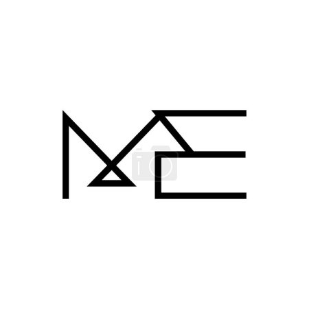 Minimale Buchstaben ME Logo Design