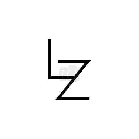 Minimale Buchstaben LZ Logo Design