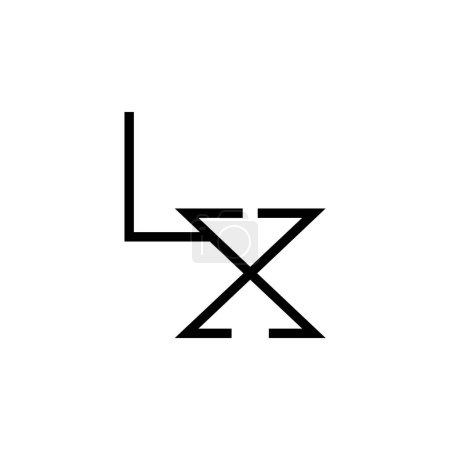 Minimale Buchstaben LX Logo Design