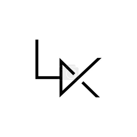 Minimale Buchstaben LK Logo Design