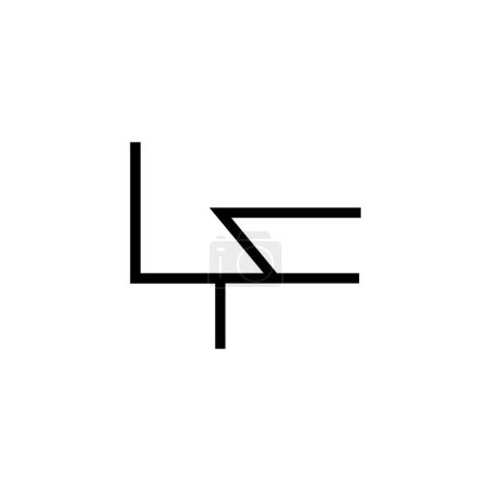 Letras mínimas Diseño de Logo LF