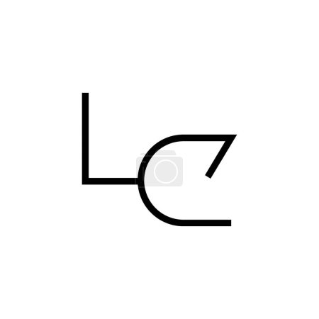 Lettres minimales LC Logo Design