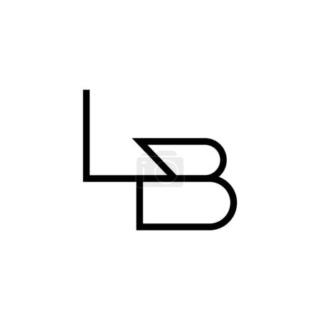 Minimale Buchstaben LB Logo Design