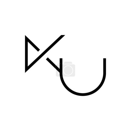 Minimal Letters KU Logo Design