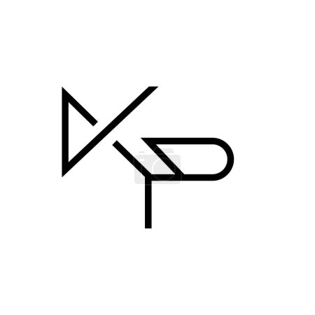 Minimal Letters KP Logo Design