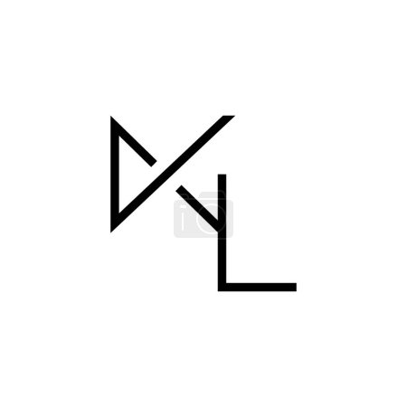 Letras mínimas KL Logo Design
