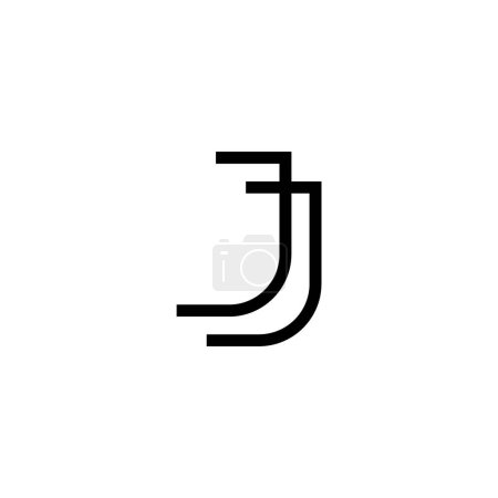 Minimale Buchstaben JJ Logo Design