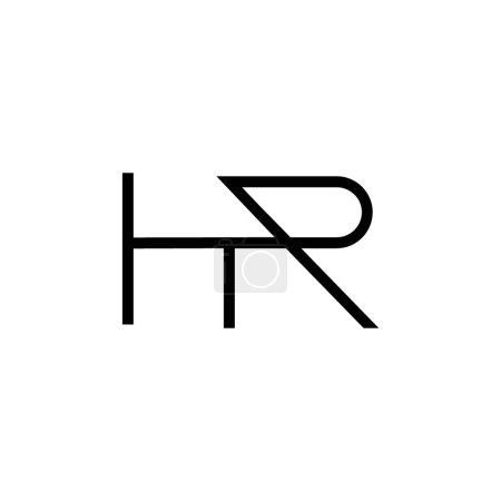 Minimale Buchstaben HR Logo Design