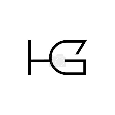 Minimal Letters HG Logo Design