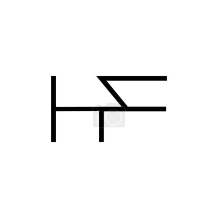 Lettres minimales Conception du logo HF