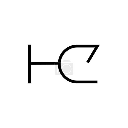 Lettres minimales Conception du logo HC