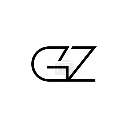 Minimale Buchstaben GZ Logo Design