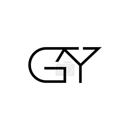 Minimale Buchstaben GY Logo Design