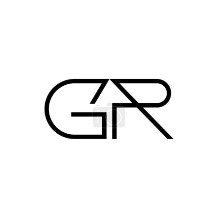 Minimale Buchstaben GR Logo Design