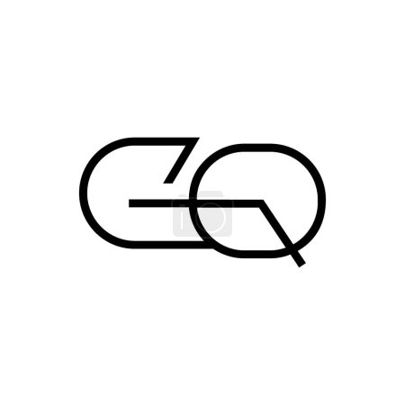 Minimale Buchstaben GQ Logo Design