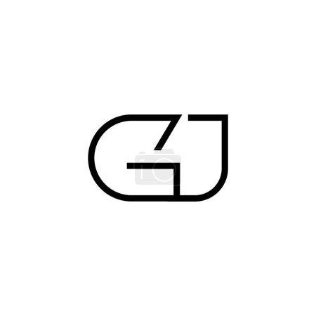 Minimale Buchstaben GJ Logo Design