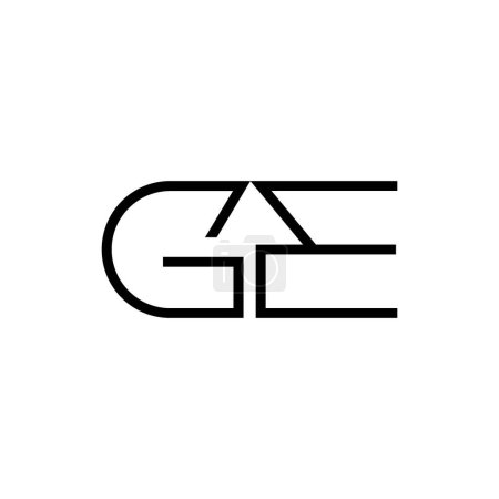 Letras mínimas Diseño de Logo GE