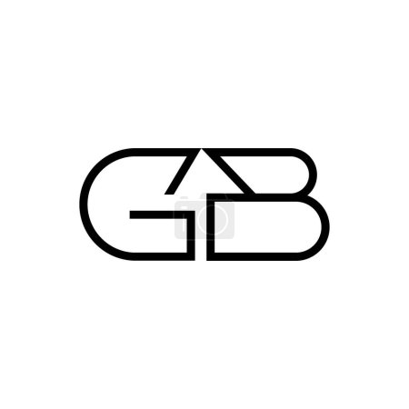 Lettres minimales GB Logo Design